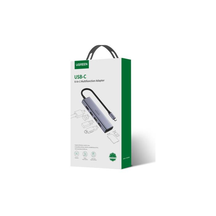 Ugreen CM511/60383 USB-C Multifunction Adapter 6 σε 1