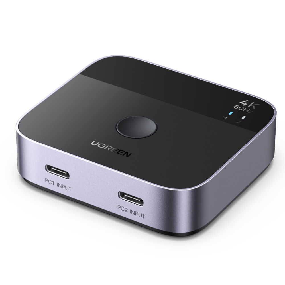 UGreen AW502/55451 USB-C Switch 2 θέσεων 4K/60Hz (Μαύρο)