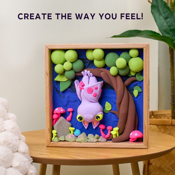 DIY Δημιουργικό Σετ Κατασκευής με Πηλό Wood & Craft Little Bat