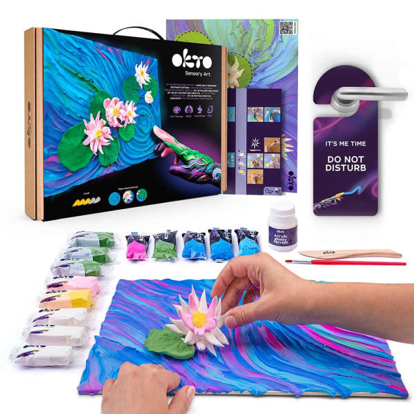 DIY Δημιουργικό Σετ Ζωγραφικής 3D με Πηλό Claude Monet Water Lilies