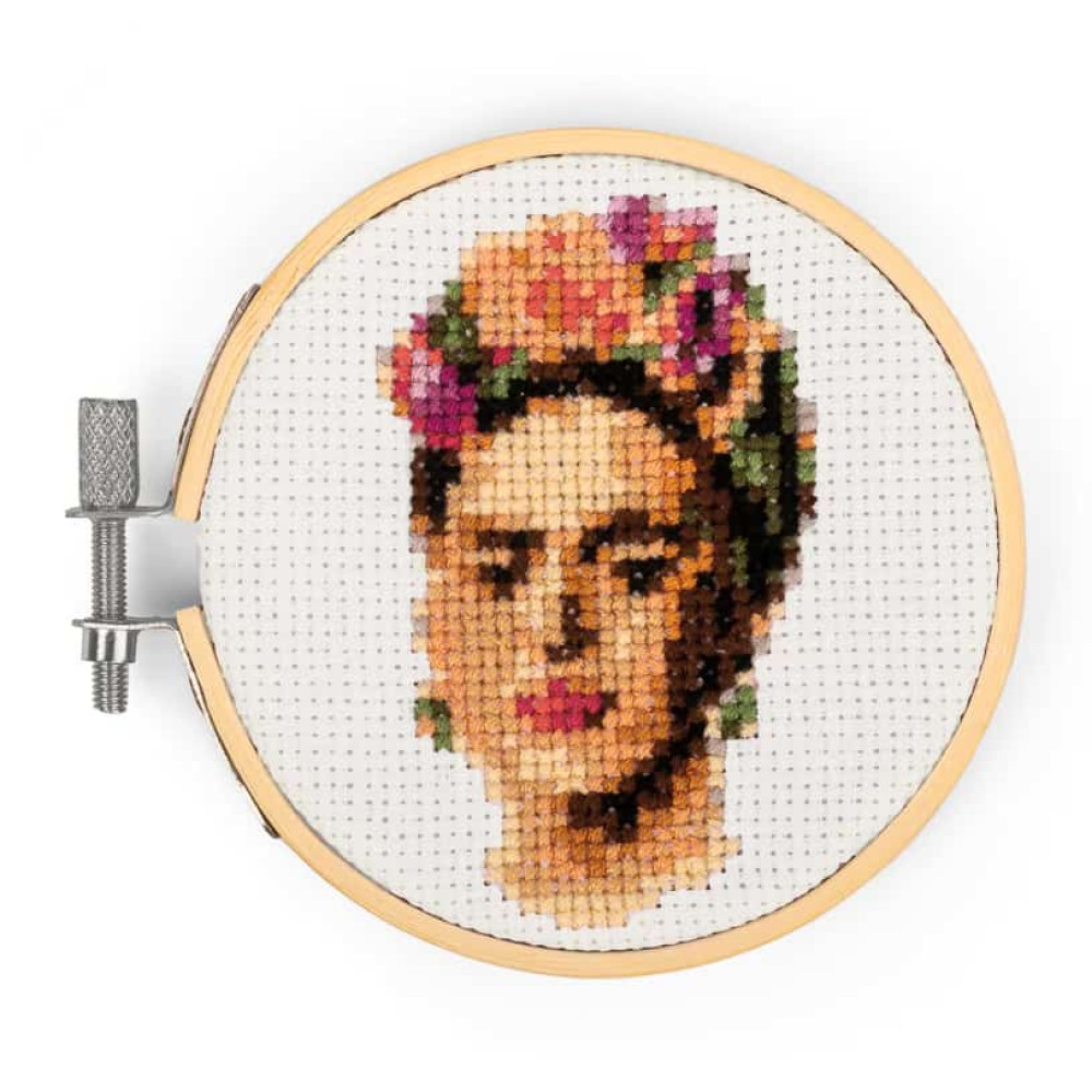Kikkerland μίνι Κιτ Κεντήματος Cross Stitch "Frida"