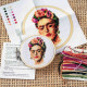 Kikkerland μίνι Κιτ Κεντήματος Cross Stitch "Frida"