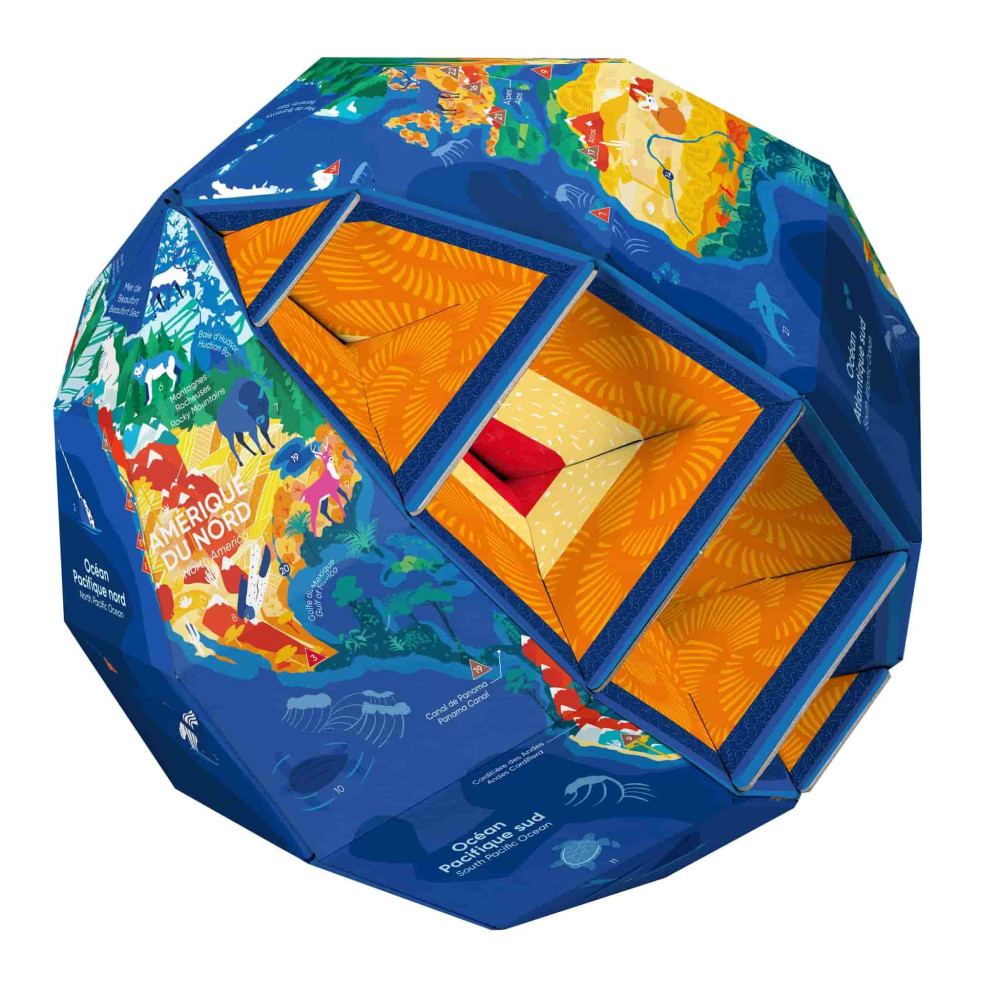 Poppik 3D Σφαίρα με Aυτοκόλλητα - Ο Πλανήτης μας