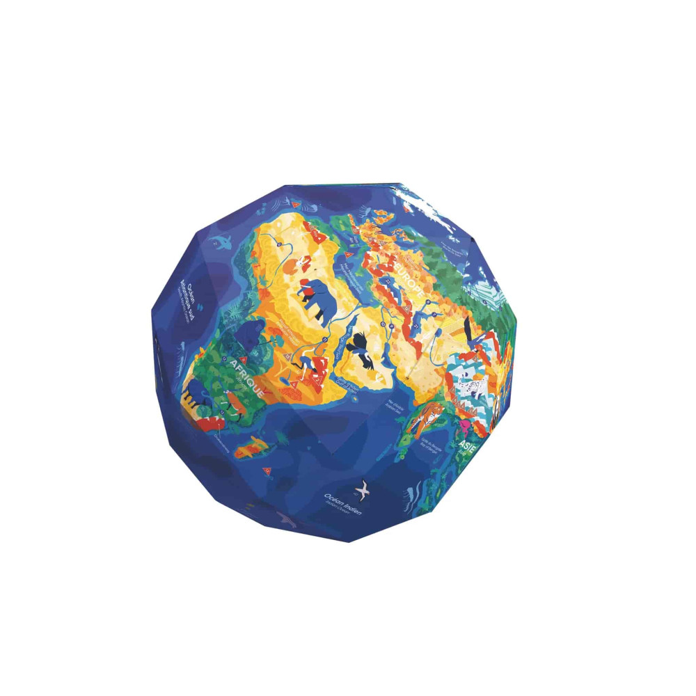 Poppik 3D Σφαίρα με Aυτοκόλλητα - Ο Πλανήτης μας