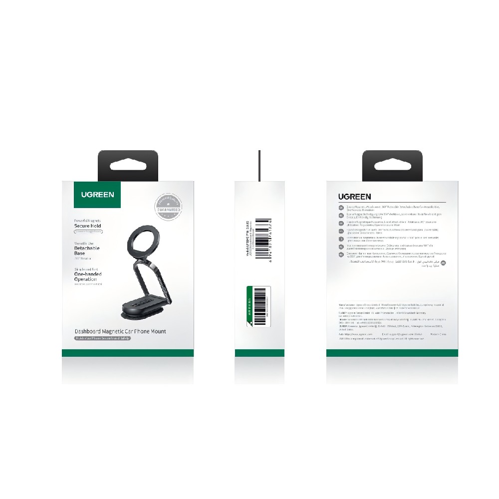 Ugreen LP924/65186 Βάση Στήριξης Smartphone, Magnetic για Αυτοκίνητο (Γκρι) 