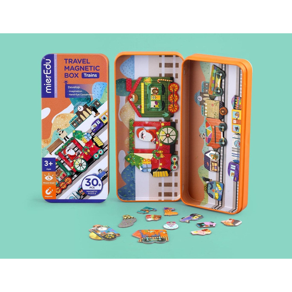 MierEdu Μαγνητικό Παζλ Trains
