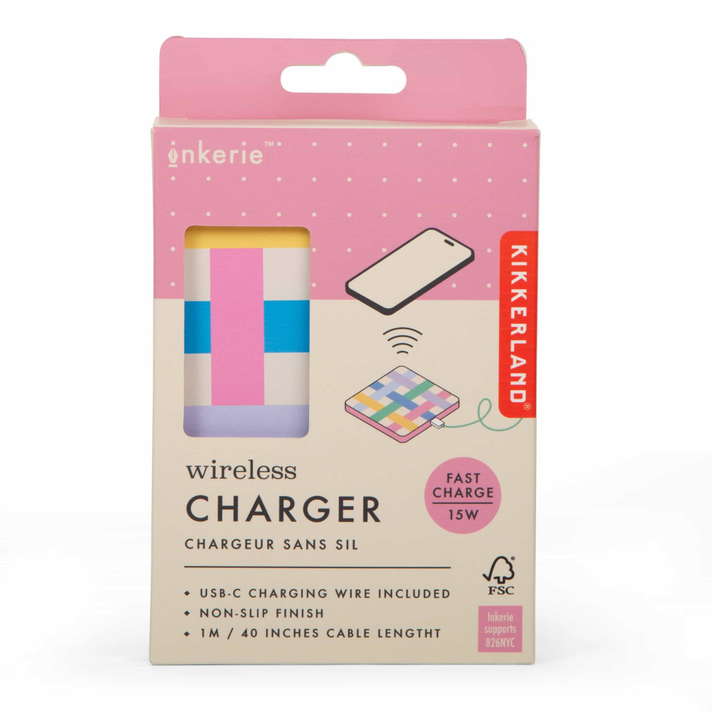 Kikkerland Inkerie Ασύρματος φορτιστής με καλώδιο USB-C Grid