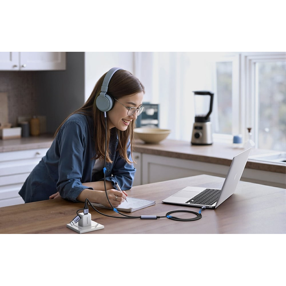 UGreen CM772/45009 Αντάπτορας ήχου 2 σε 1 ,USB-C σε 3.5mm και 1xUSB-C/USB M/M 