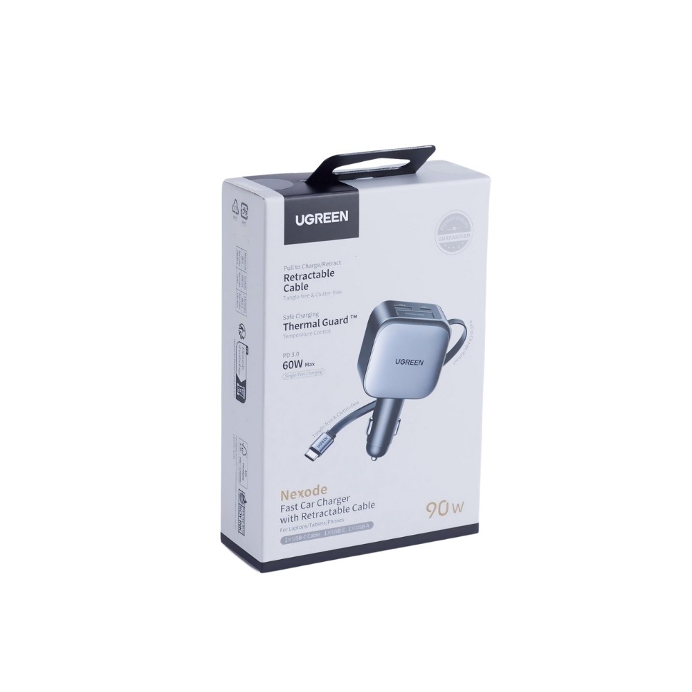UGreen EC602/55212B Φορτιστής αυτοκινήτου 60W , με καλώδιο USB-C 30W (Gray)