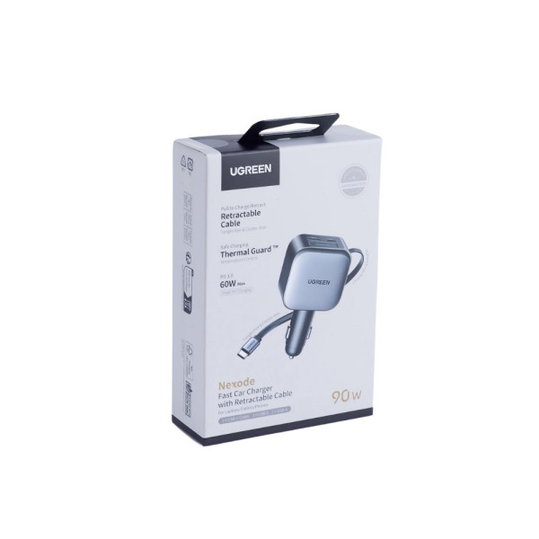 UGreen EC602/55212B Φορτιστής αυτοκινήτου 60W , με καλώδιο USB-C 30W (Gray)