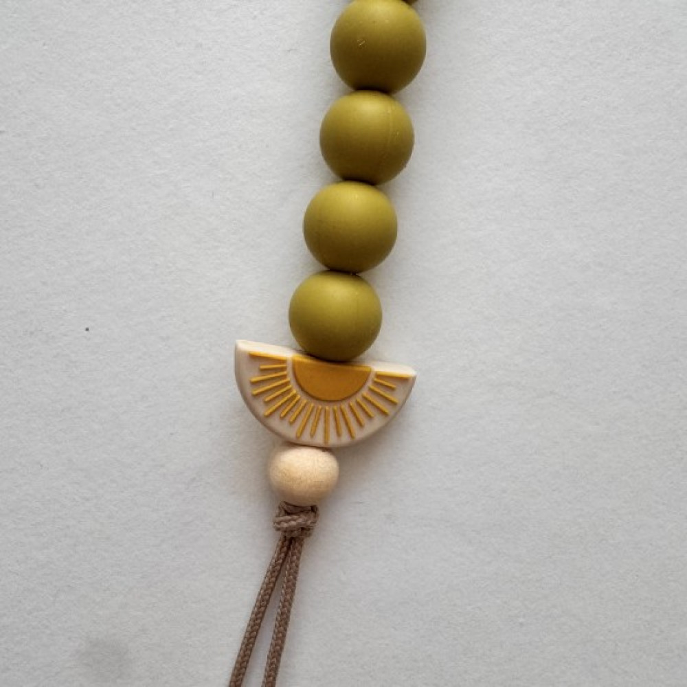 Nok Nok Κλιπ Πιπίλας από Χάντρες Σιλικόνης (Sunrise Sun Citrus)