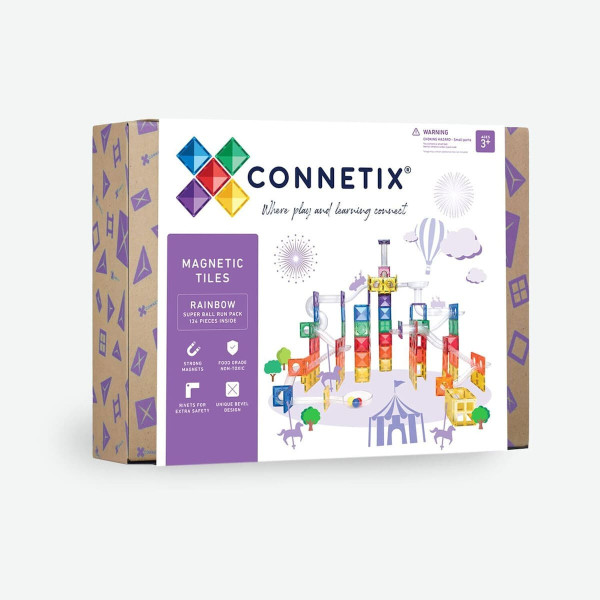 Connetix Super Ball Run Pack Μαγνητικά Τουβλάκια Κατασκευών 134τμχ.