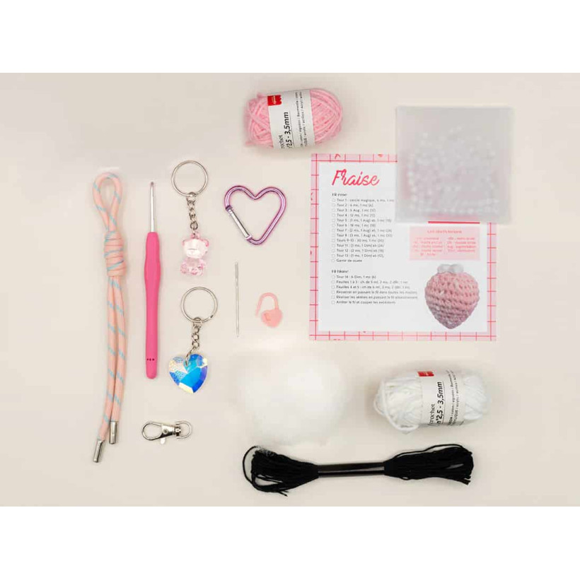 Petite Epicerie Σετ Πλεξίματος My Bag Charms - Glam Pink