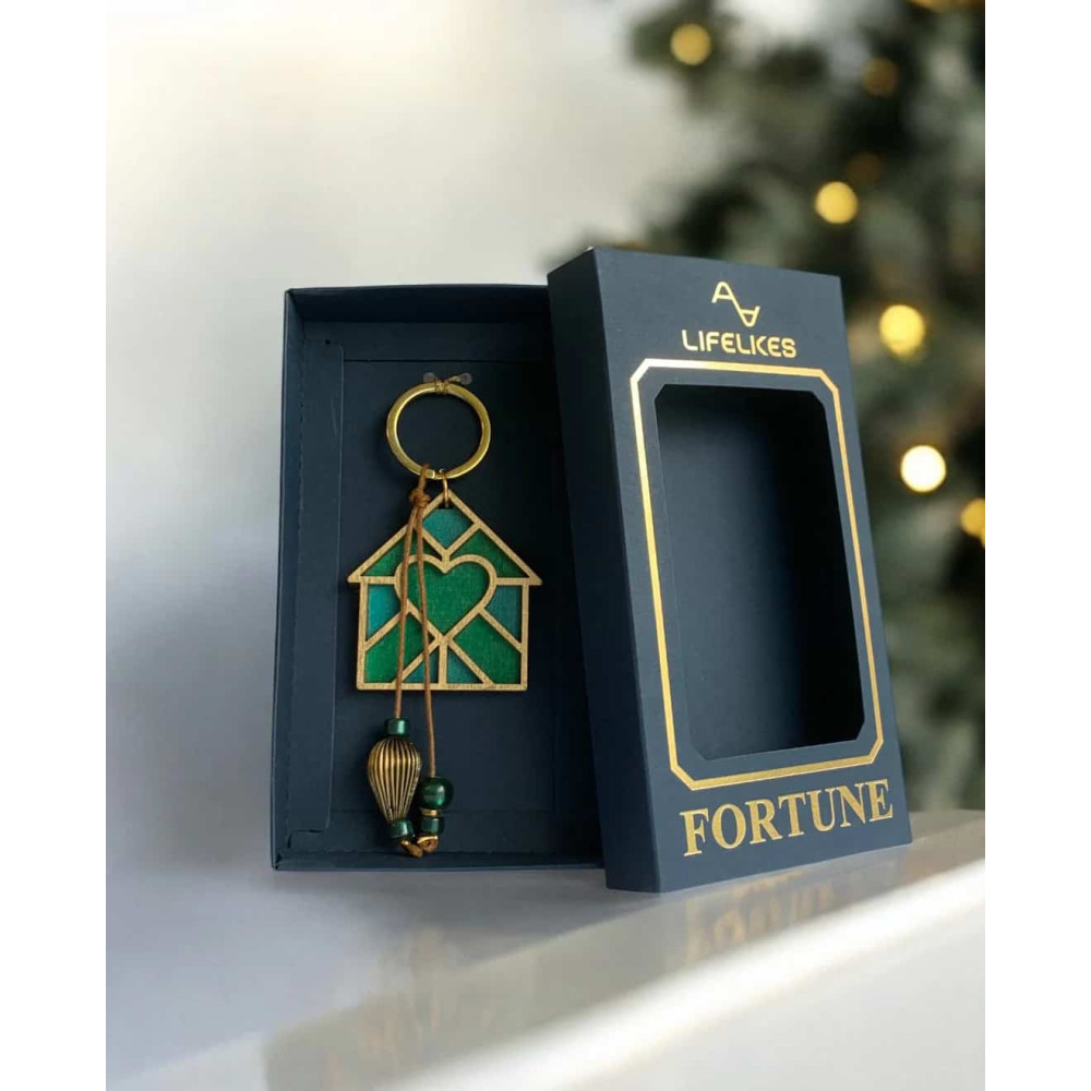 LifeLikes Γουράκι Μπρελόκ Μωσαϊκό Σπιτάκι Βεραμάν-Πράσινο