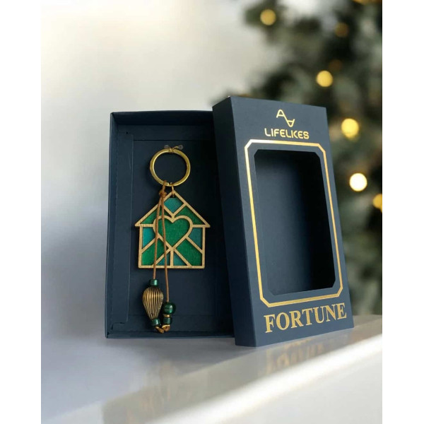 LifeLikes Γουράκι Μπρελόκ Μωσαϊκό Σπιτάκι Βεραμάν-Πράσινο