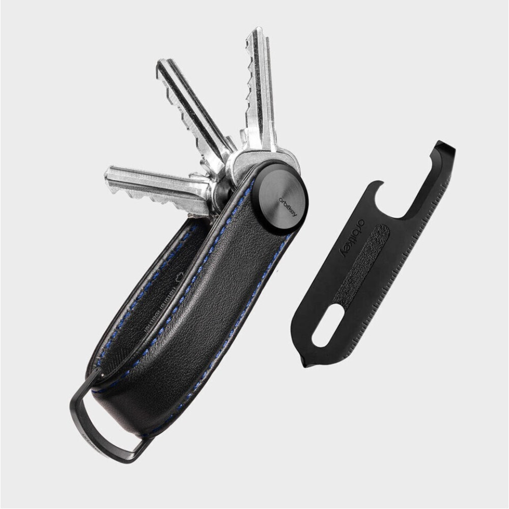 Key Organiser Pro (Blackout with Blue Stitching) + Multi-Tool v2 (Black) - Gift Set