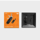 Key Organiser Crazy Horse (Black with Orange Stitching) + Multi-Tool v2 Set (Black) - Gift Set