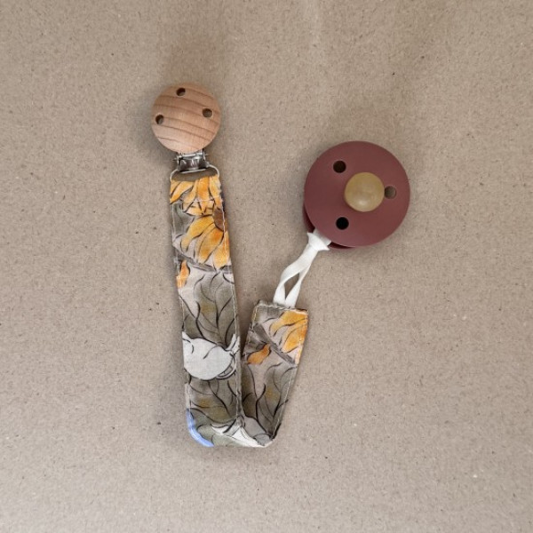 Nok Nok Κλιπ Πιπίλας (Floral Yellow)