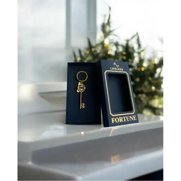 LifeLikes Γουράκι Μπρελόκ Fortune Κλειδί Χρυσό Κόκκινο Πράσινο