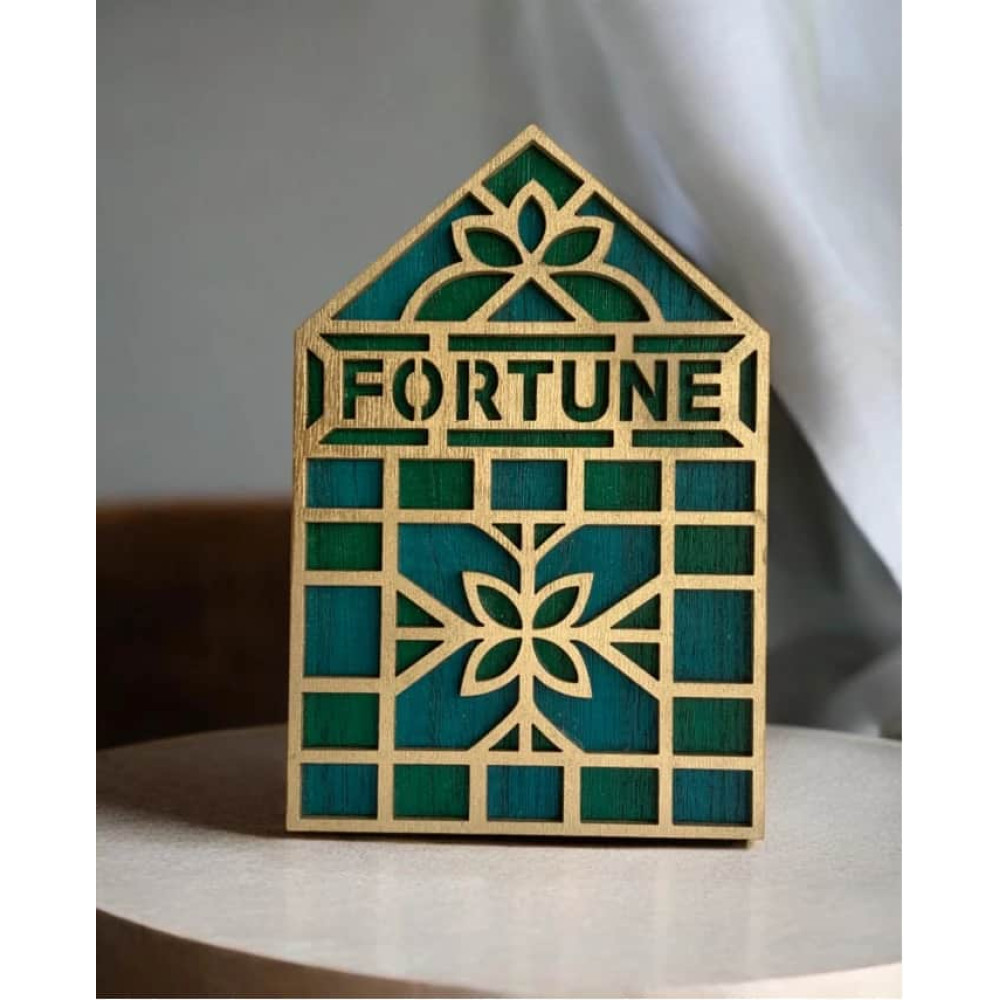 LifeLikes Γούρι Ξύλινο Σπίτι Fortune Βεραμάν Πράσινο