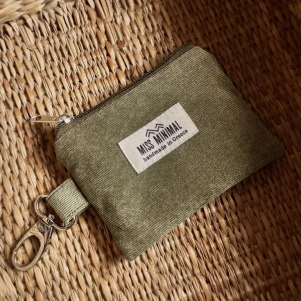 Miss Minimal Key Chain Μπρελόκ Πορτοφολάκι Green Love