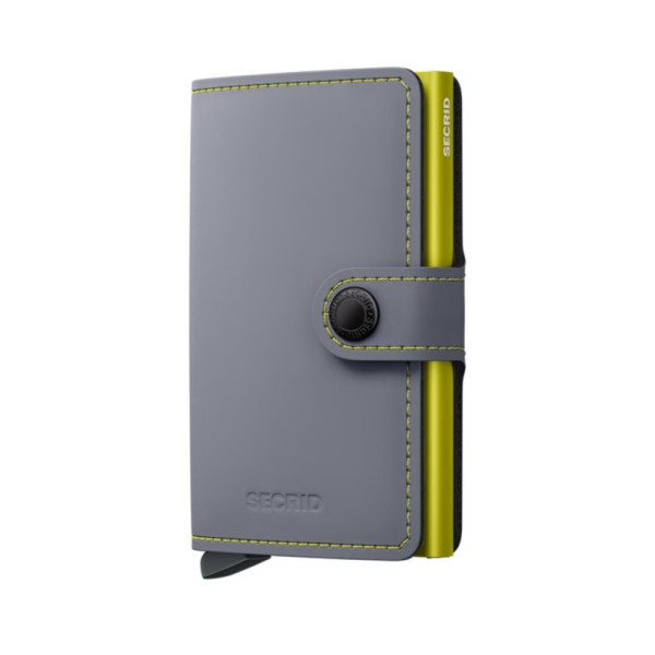 Secrid Miniwallet Πορτοφόλι Matte (Grey & Lime)