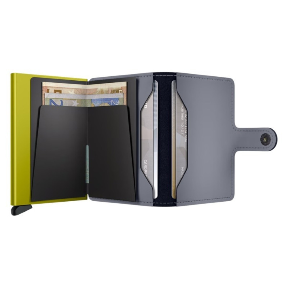 Secrid Miniwallet Πορτοφόλι Matte (Grey & Lime)