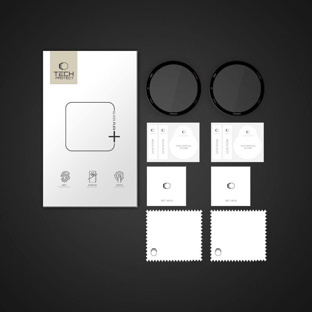 Tech-Protect Hybrydowe Glass FLEX+ 2-PACK για GARMIN FORERUNNER 255 / 255 MUSIC (BLACK)