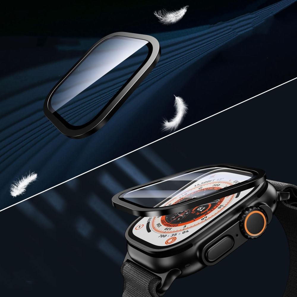 Tech-Protect Hartowane Glass Ring 2-Pack για Apple Watch Ultra 1 / 2 49mm (Black)
