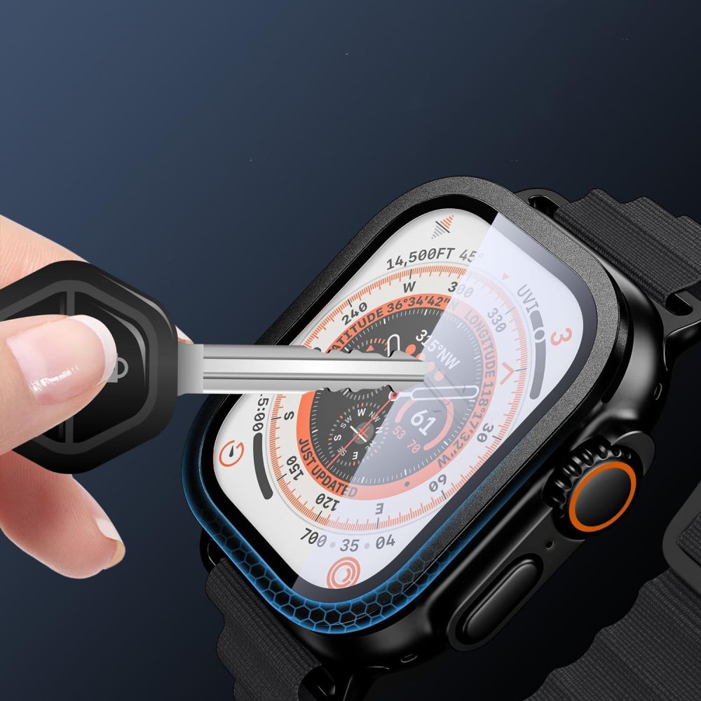 Tech-Protect Hartowane Glass Ring 2-Pack για Apple Watch Ultra 1 / 2 49mm (Black)