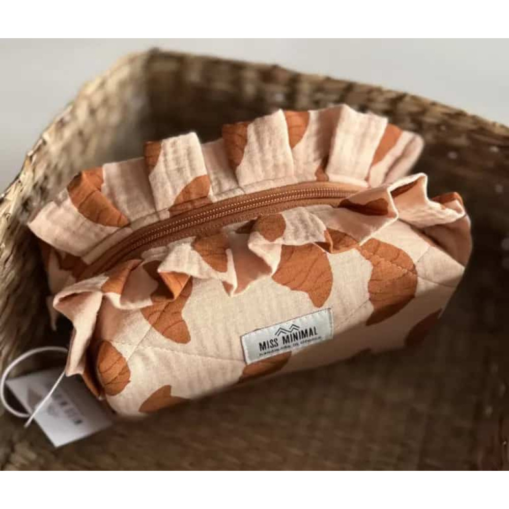 Miss Minimal Mini Zipper Box Νεσεσέρ Croissant Romantic (12 x 11 x 9 cm)