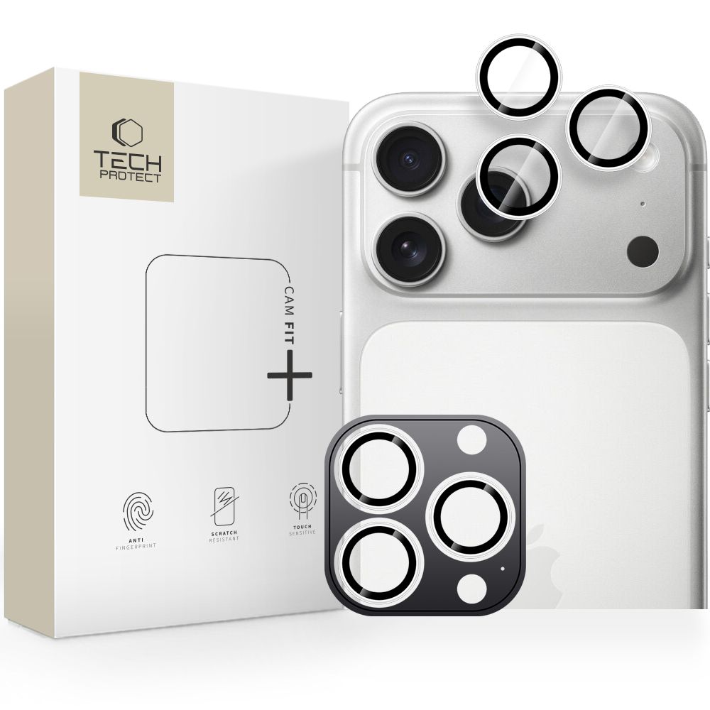 Tech-Protect CAMRING FIT+ Camera Tempered Glass για Apple iPhone 14 PRO / MAX / 15 PRO / MAX / 16 PRO / MAX / 17 PRO / MAX (SILVER)