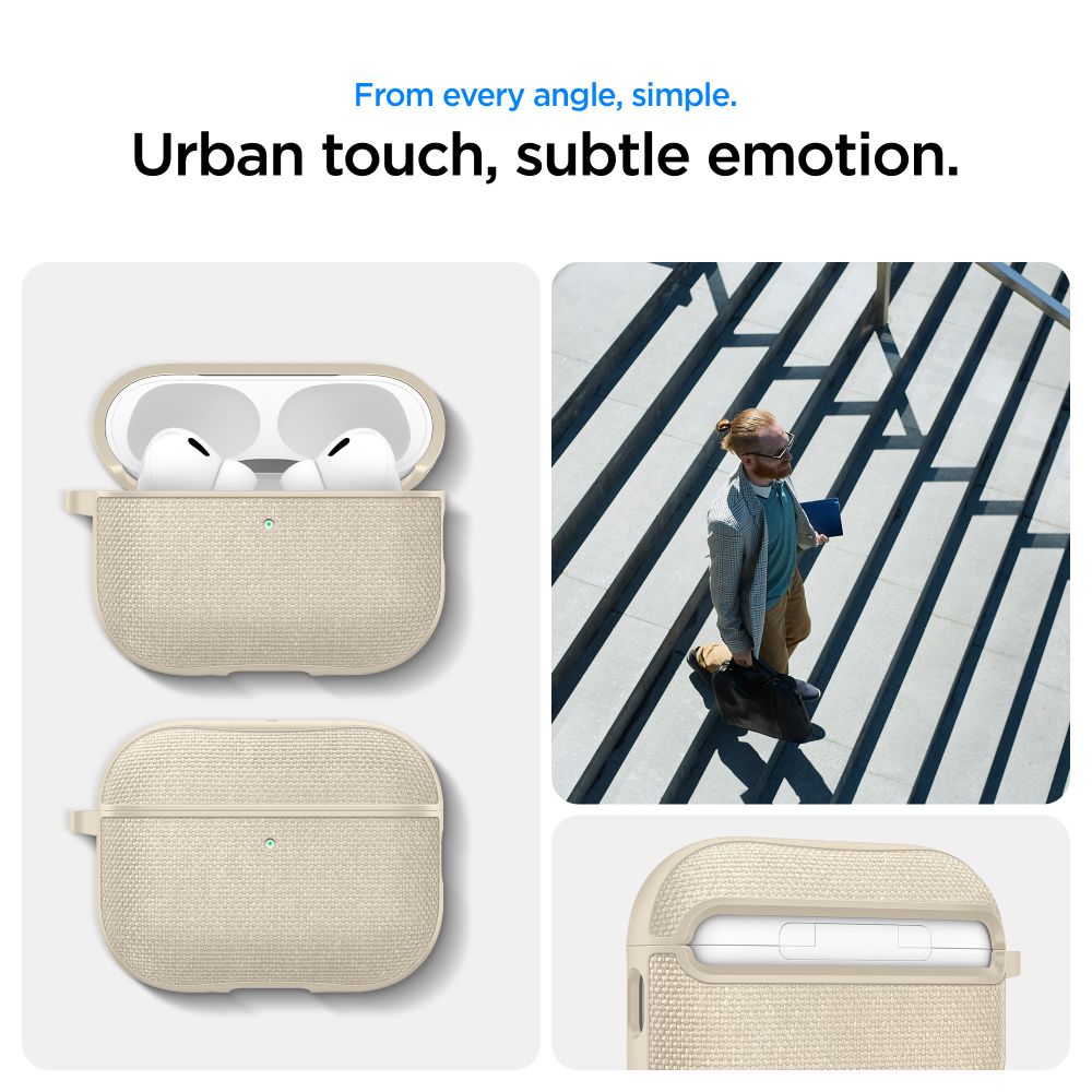Spigen Urban Fit Θήκη για Apple AirPods Pro 3 με Γάντζο (Dune Beige)