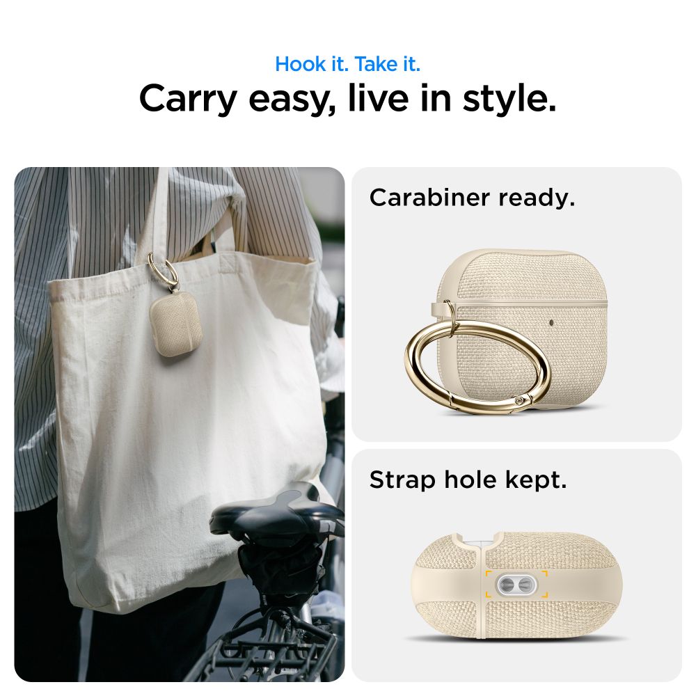 Spigen Urban Fit Θήκη για Apple AirPods Pro 3 με Γάντζο (Dune Beige)