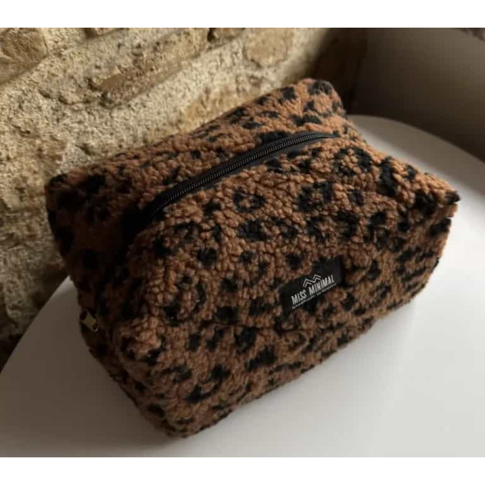 Miss Minimal Zipper Box Νεσεσέρ Fluffy Animal (22 x 13 x 23 cm)