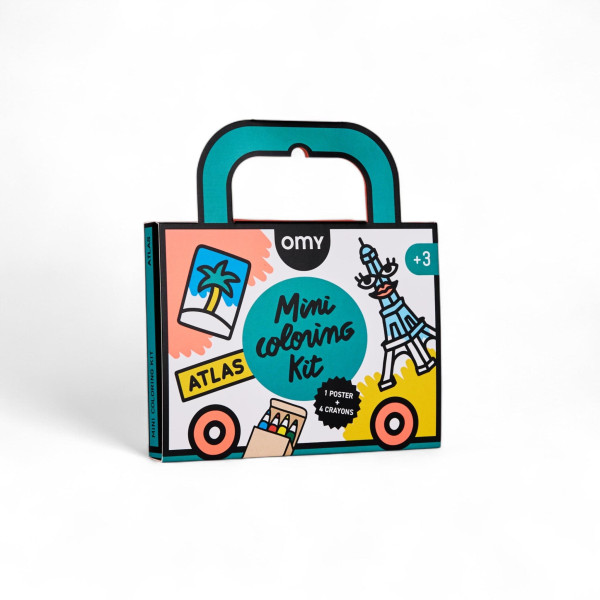 OMY Αφίσα Ζωγραφικής Μίνι με Ξυλομπογιές Άτλας On the Go