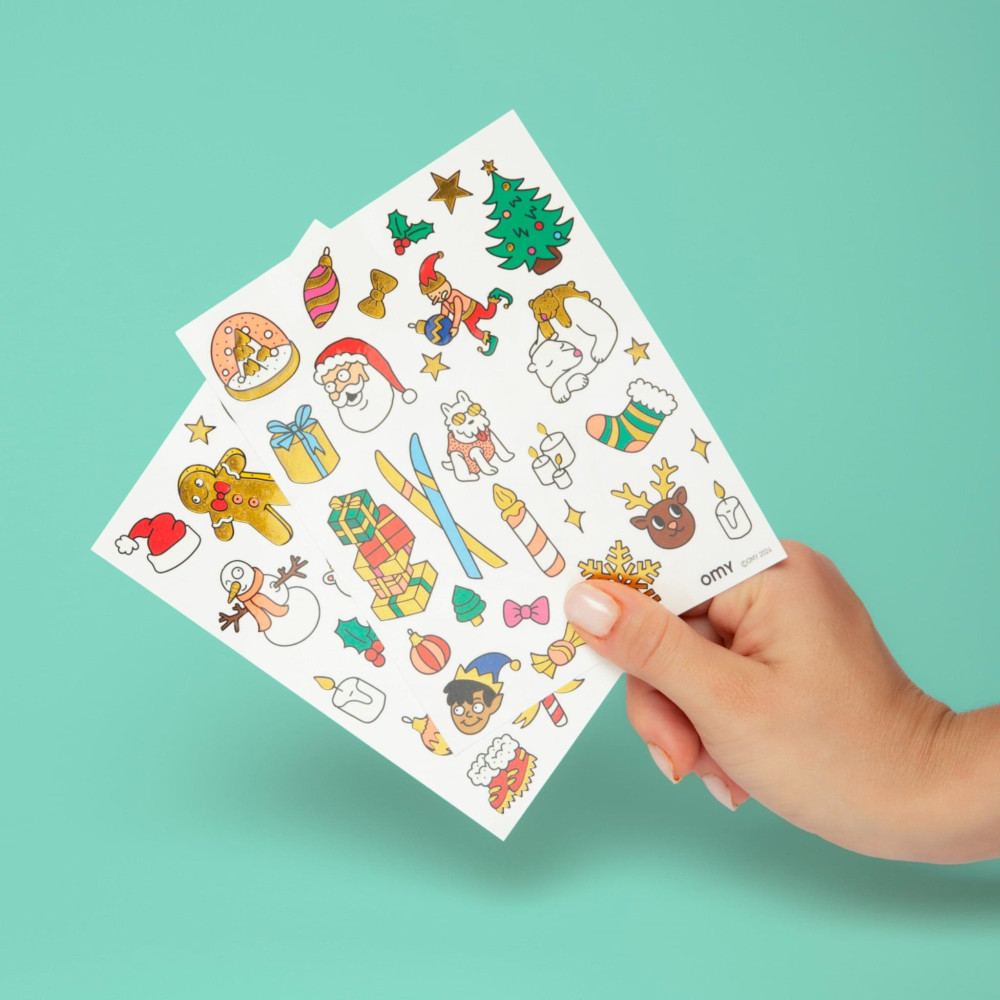 OMY Αυτοκόλλητα Tattoos HO HO HO!