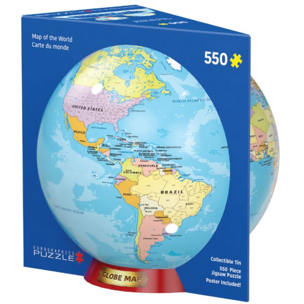 Eurographics Map of the World Μεταλλική Συσκευασία Puzzle 550τμχ