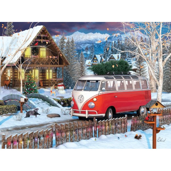 Eurographics VW Christmas Bus Μεταλλική Συσκευασία Puzzle 550τμχ