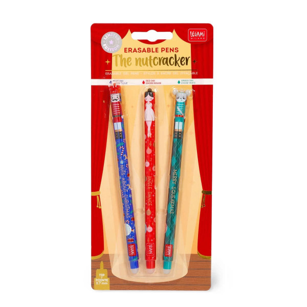 Legami EPSETKIT14 Σετ με 3 Erasable Gel Pens 0.7mm - The Nutcracker