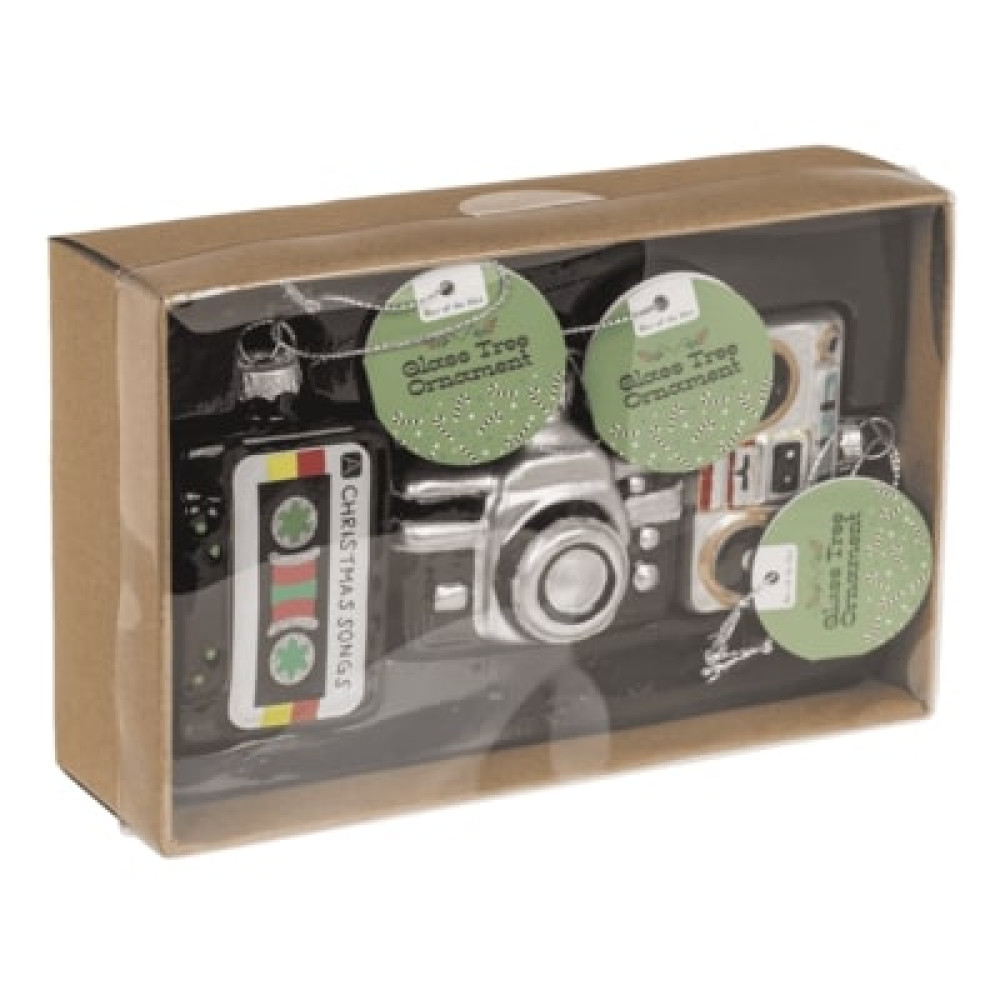 Σετ Χριστουγεννιάτικα Στολίδια Ρετρό 3τμχ