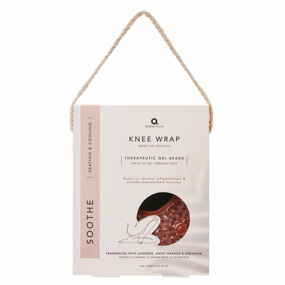 Aroma Home Ροζ Cooling Wrap, Επίθεμα/Κομπρέσα Γονάτου με Τζελ και Άρωμα Λεβάντας  - By Upper Canada