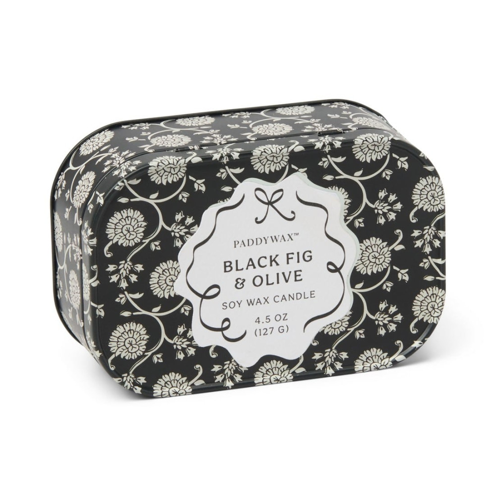Paddywax Cherie Φυτικό Κερί 127gr σε Mεταλλικό Δοχείο - Κονσέρβα - Black Fig & Olive