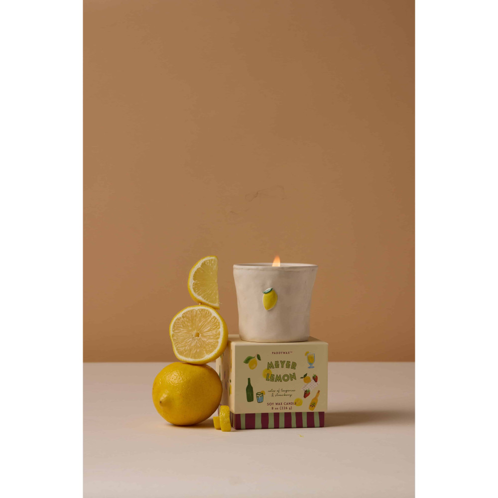 Paddywax Bistro Lemon Φυτικό Κερί 226gr σε Κεραμικό Δοχείο - Meyer Lemon