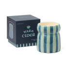 Paddywax Cabana Φυτικό Κερί 184gr σε Σιέλ Ριγέ Κεραμικό Δοχείο - Warm Cider