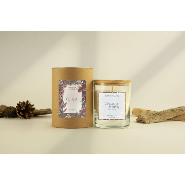 Ambientair Special Edition Φυτικό Αρωματικό Κερί 200gr - Cinnamon & Apple