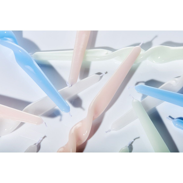 Maegen Σετ από 3 Spiral Taper Κεριά Δείπνου 18cm - Magenta