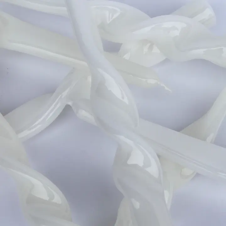 Maegen Σετ από 3 Twisted Κεριά Δείπνου 25cm - Ice White