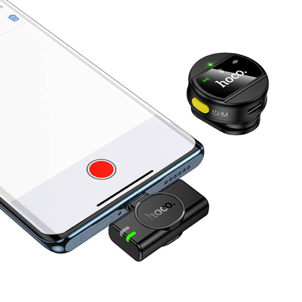 Hoco L21 Ασύρματο Μικρόφωνο Πέτου USB-C (Μαύρο)