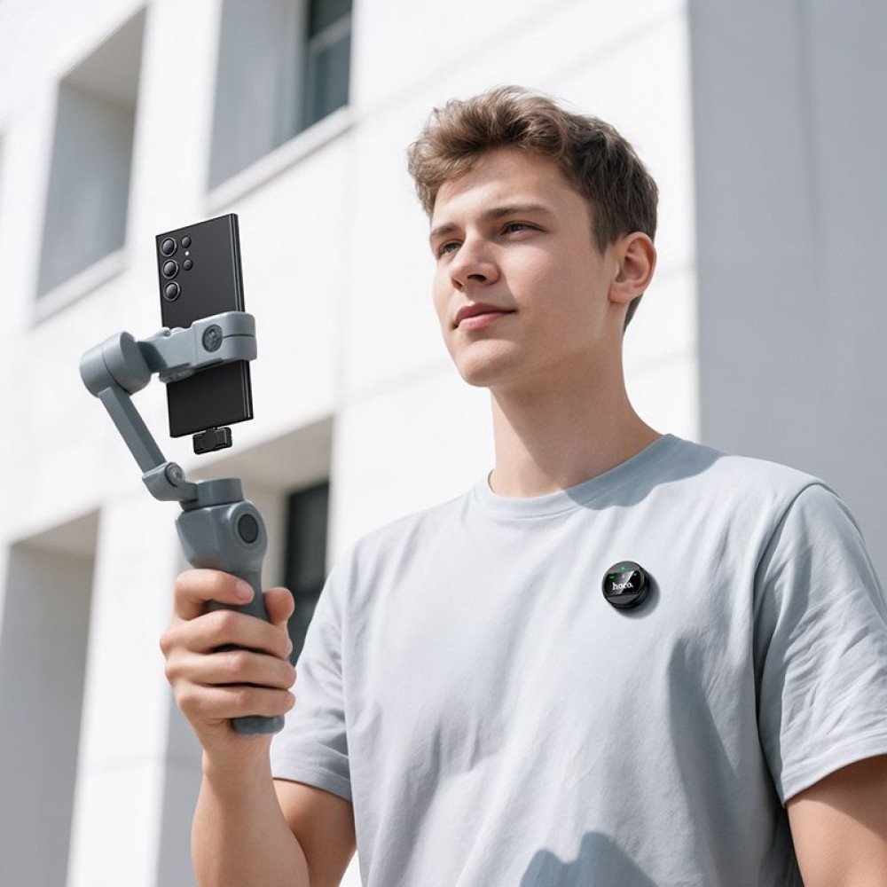 Hoco L21 Ασύρματο Μικρόφωνο Πέτου USB-C (Μαύρο)